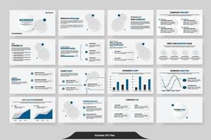 Vector  business powerpoint presentation slides template green color design minimalist business layout template design