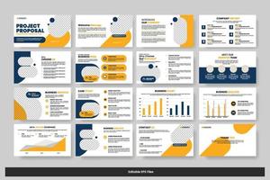 Vector  business powerpoint presentation slides template green color design minimalist business layout template design