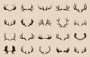 20 professional antlers silhouette vector