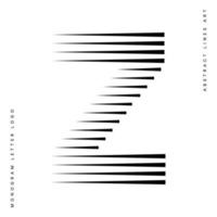 Monogram logo letter z lines abstract modern art vector