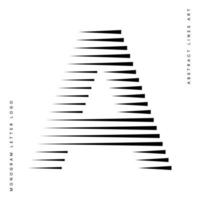 Monogram logo letter a lines abstract modern art vector