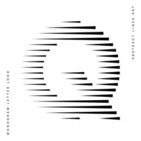 Monogram logo letter q lines abstract modern art vector