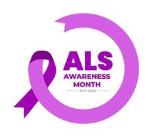 ALS Awareness Month background or banner design template. Amyotrophic lateral sclerosis background. vector