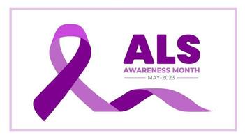ALS Awareness Month background or banner design template. Amyotrophic lateral sclerosis background. vector