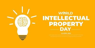 World Intellectual Property Day background or banner design template vector