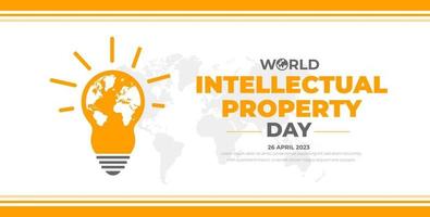 World Intellectual Property Day background or banner design template vector