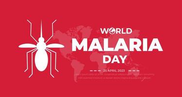 World Malaria Day background or banner design template celebrated in april 25 vector