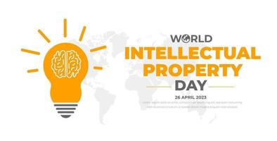 World Intellectual Property Day background or banner design template vector