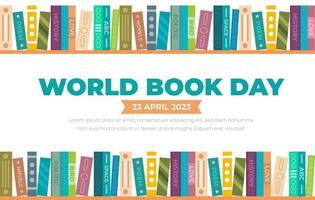 World Book Day background or banner design template. vector