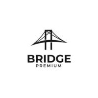 Vector bridge logo design concept template illustration idea