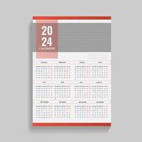 creative 2024 wall calendar design template vector