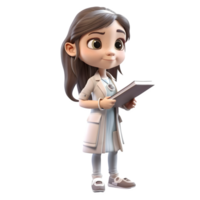 Cute Doctor Women with Confidence Self assured and Dynamic Characters for Medical Industry Promotions PNG Transparent Background