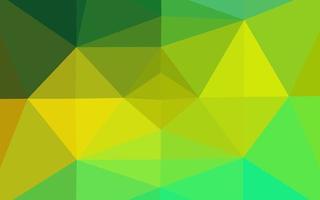 textura de mosaico de triángulo de vector verde claro, amarillo.