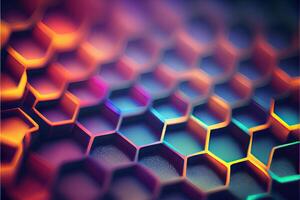 illustration of tilt-shift seamless hexagonal pattern background gradient photo