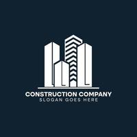 vector and construction logo with buildings