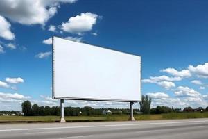 Empty billboard at roadside for marketing banner, Advertisment placement board on roadside, Blank Billboard on the highway roadside, Free Photo