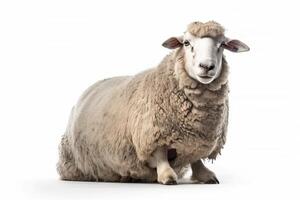 sheep isolated on white background. photo