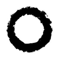 circular black brush stroke, vector illustration.