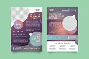 Dark Gradient Business Essential Flyer Template Set vector