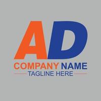 AD letter logo design service vector