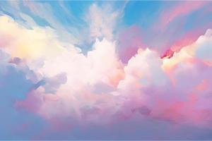 a color pastel of a sky with cloud in the foreground wallpaper photo