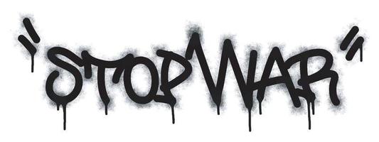 graffiti Stop war word and symbol sprayed in black vector