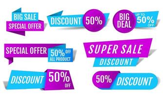 Sale Tags And Price Tags Banner Promotion. Retail sale tags Offer. pricing tag banner design isolated vector collection