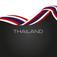 Tailandia bandera cinta. bandera bandera vector ilustración plantillas