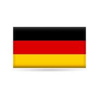 Alemania bandera vector ilustración aislado en blanco antecedentes