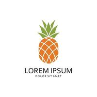 Vector Pineapple Fruit Logo Template. Pineapple Fruit Creative Logo Icon.