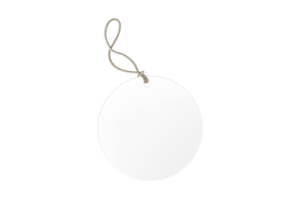 White tag isolated on a transparent background png