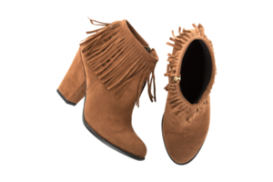 Brown boots shoes isolated on a transparent background png