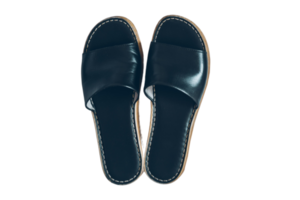 Black sandals isolated on a transparent background png