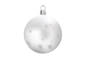 White christmas ball isolated on a transparent background png