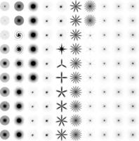 destellos forma y fuego copos forma conjunto de 50 vector