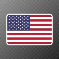 USA flag, official colors and proportion. Vector illustration.