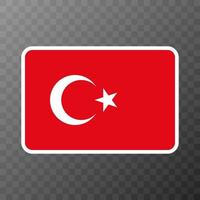 Turkey flag, official colors and proportion. Vector illustration.