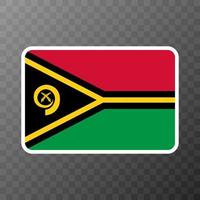 Vanuatu flag, official colors and proportion. Vector illustration.