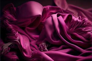 generativo ai ilustración de suave magenta, rosado tela foto