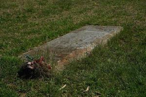 Civil war tombstones tomb of American Revolution british soldier settler in Yorktown, Virginia photo