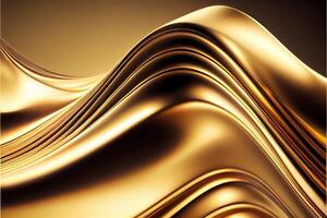 illustration of golden wavy abstract layer background, gain and metal photo