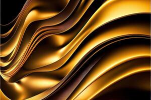 illustration of golden wavy abstract layer background, gain and metal photo