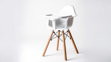 Conventional baby chair or high chair baby furniture, for baby when eating meal or food. photo