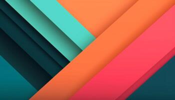 Simple minimalist retro color trendy background abstract colorful wallpaper and backdrop. Artistic digital art 3d rendering geometric line stripe bar element design material. photo