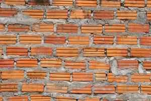 Brown block brick wall background, building wall photo