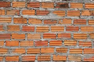 Brown block brick wall background, building wall photo