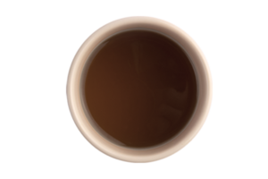Beige cup with tea isolated on a transparent background png