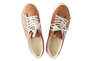 Brown shoes isolated on a transparent background png