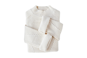 blanco suéter aislado en un transparente antecedentes png