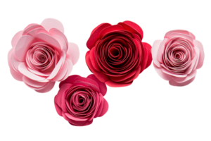 Red flowers isolated on a transparent background png